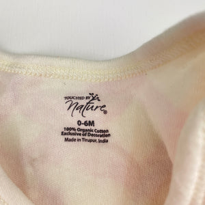 Girls TOUCHED BY NATURE, soft feel organic cotton sleepsack, EUC, size 000-00,  