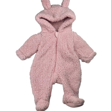 Girls Dymples, soft fluffy fleece zip coverall / romper, EUC, size 0000,  