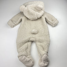 Load image into Gallery viewer, Unisex Dymples, soft fluffy fleece zip coverall / romper, NEW, size 000,  