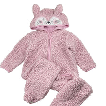 Load image into Gallery viewer, Girls Anko, teddy fleece zip coverall / romper, GUC, size 1,  