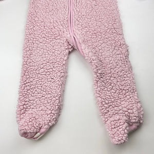 Girls Anko, teddy fleece zip coverall / romper, GUC, size 1,  