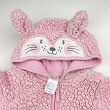 Load image into Gallery viewer, Girls Anko, teddy fleece zip coverall / romper, GUC, size 1,  