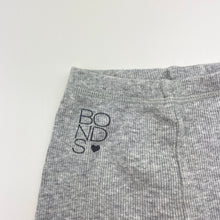 Load image into Gallery viewer, Unisex Bonds, grey marle ribbed leggings / bottoms, GUC, size 000,  