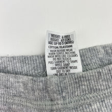 Load image into Gallery viewer, Unisex Bonds, grey marle ribbed leggings / bottoms, GUC, size 000,  