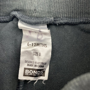 Unisex Bonds, grey terry cotton bottoms, elasticated, GUC, size 0,  
