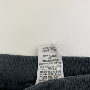 Unisex Bonds, grey terry cotton bottoms, elasticated, GUC, size 0,  