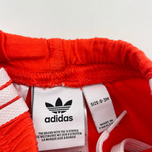 Load image into Gallery viewer, Unisex Adidas, orange cotton shorts, elasticated, GUC, size 000,  
