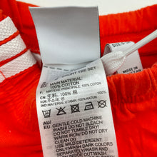 Load image into Gallery viewer, Unisex Adidas, orange cotton shorts, elasticated, GUC, size 000,  