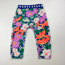 Load image into Gallery viewer, Girls Bonds, colourful floral leggings / bottoms, FUC, size 0,  