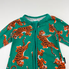 Load image into Gallery viewer, Unisex Bonds, zip wondersuit / zippy / romper, tigers, GUC, size 0000,  