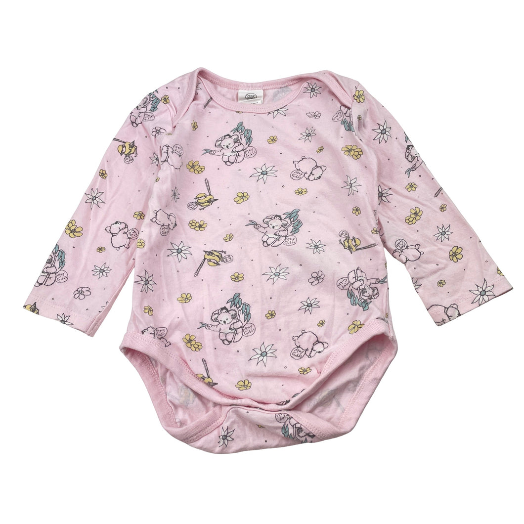 Girls May Gibbs x WALNUT, organic cotton bodysuit / romper, EUC, size 0,  