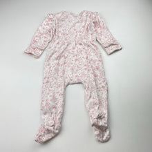 Load image into Gallery viewer, Girls Bebe by Minihaha, stretchy floral zip coverall / romper, GUC, size 00,  