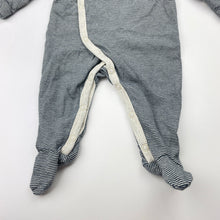 Load image into Gallery viewer, Unisex Bebe by Minihaha, navy stripe cotton coverall / romper, EUC, size 0000,  