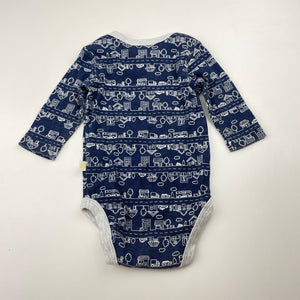 Boys Marquise, cotton bodysuit / romper, wash fade, FUC, size 000,  