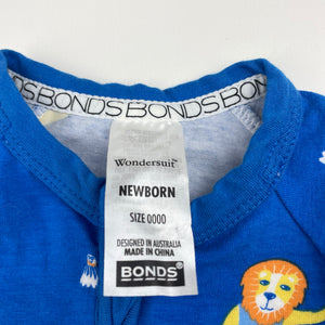 Unisex Bonds, zip wondersuit / zippy / romper, badminton, GUC, size 0000,  