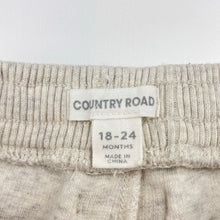 Load image into Gallery viewer, Unisex Country Road, organic cotton blend track pants / bottoms, elasticated, EUC, size 2,  