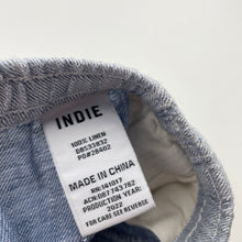 Load image into Gallery viewer, Boys Indie, blue linen shorts, elasticated, GUC, size 0,  
