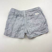 Load image into Gallery viewer, Boys Indie, blue linen shorts, elasticated, GUC, size 0,  