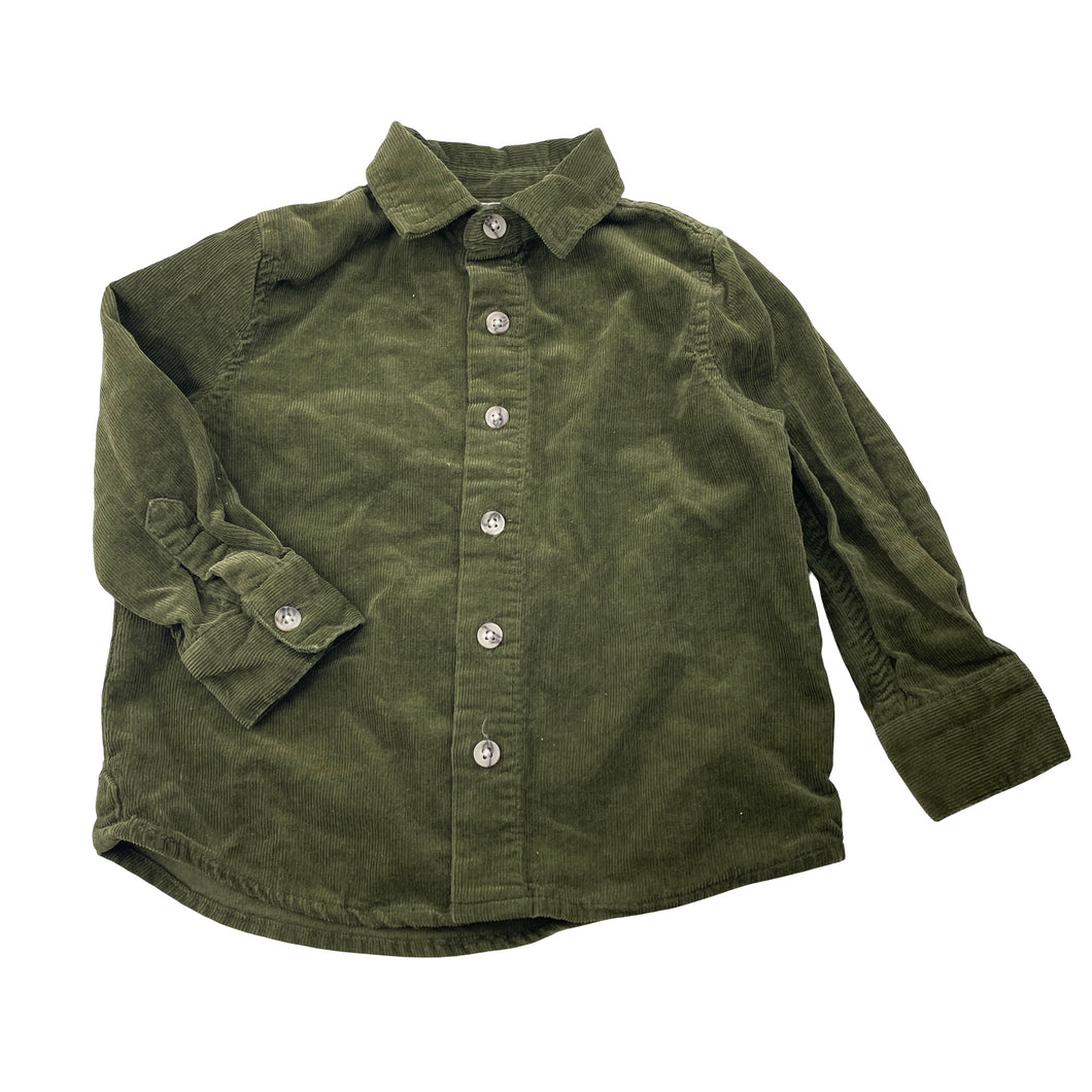 Boys Seed, khaki corduroy cotton long sleeve shirt, EUC, size 2,  