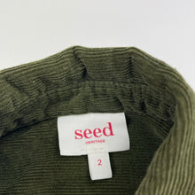 Load image into Gallery viewer, Boys Seed, khaki corduroy cotton long sleeve shirt, EUC, size 2,  