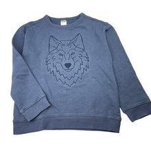 Load image into Gallery viewer, Boys Anko, embroidered cotton sweater / jumper, wolf, GUC, size 7,  