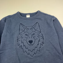 Load image into Gallery viewer, Boys Anko, embroidered cotton sweater / jumper, wolf, GUC, size 7,  