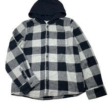 Load image into Gallery viewer, Boys Anko, hooded flannel cotton long sleeve shirt, EUC, size 8,  