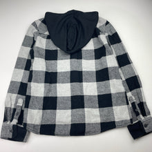 Load image into Gallery viewer, Boys Anko, hooded flannel cotton long sleeve shirt, EUC, size 8,  