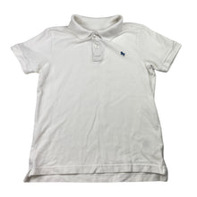 Load image into Gallery viewer, Boys H&amp;M, white cotton polo shirt top, FUC, size 7-8,  