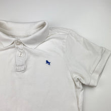 Load image into Gallery viewer, Boys H&amp;M, white cotton polo shirt top, FUC, size 7-8,  