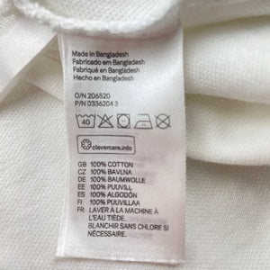 Boys H&M, white cotton polo shirt top, FUC, size 7-8,  