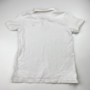 Boys H&M, white cotton polo shirt top, FUC, size 7-8,  
