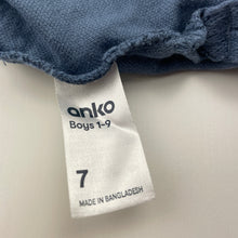 Load image into Gallery viewer, Boys Anko, blue cotton polo shirt top, GUC, size 7,  