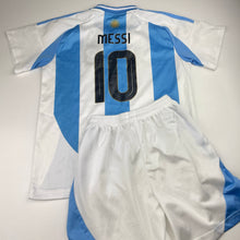 Load image into Gallery viewer, Boys sports, soccer top &amp; shorts, Argentina, MESSI 10, GUC, size 8,  
