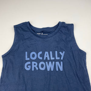 Boys Anko, navy cotton singlet / tank top, EUC, size 8,  