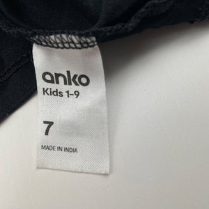 Boys Anko, black cotton tee / top, racing car, EUC, size 7,  