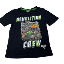Load image into Gallery viewer, Boys MONSTER JAM, black cotton tee / top, Monster Trucks, EUC, size 7,  