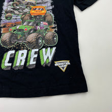 Load image into Gallery viewer, Boys MONSTER JAM, black cotton tee / top, Monster Trucks, EUC, size 7,  