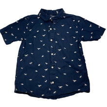 Load image into Gallery viewer, Boys TONY HAWK, navy cotton short sleeve shirt, dinosaurs, GUC, size 7,  