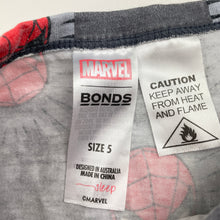 Load image into Gallery viewer, Boys Bonds, MARVEL Spiderman pyjama tee / top, wash fade, FUC, size 5,  