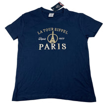 Load image into Gallery viewer, Unisex LYDA France, navy lightweight cotton tee / top, NEW, size 12,  