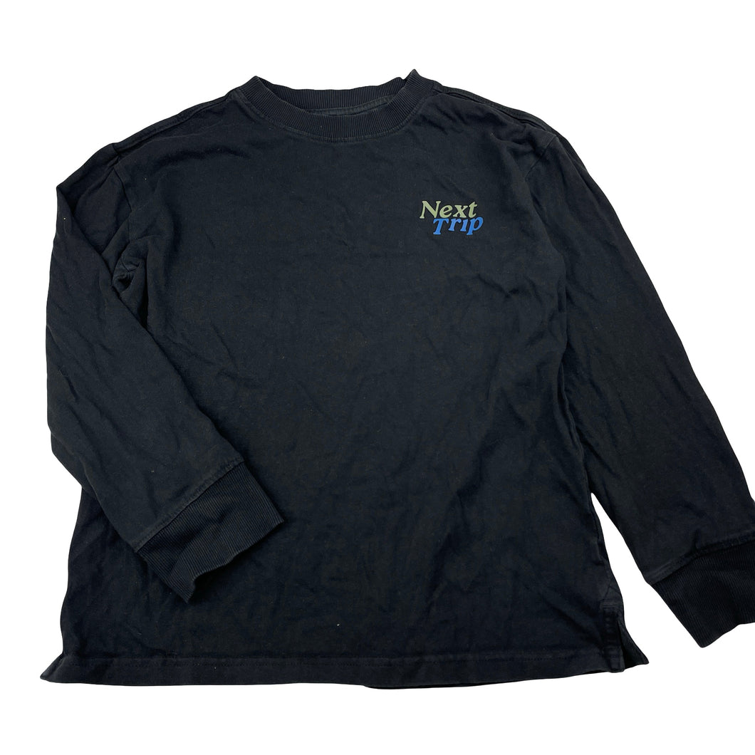Boys Anko, black cotton long sleeve tee / top, GUC, size 10,  