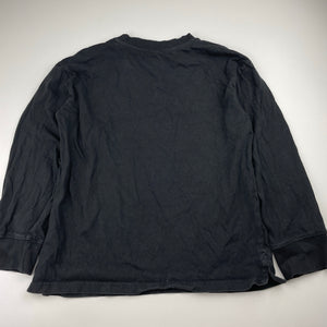Boys Anko, black cotton long sleeve tee / top, GUC, size 10,  