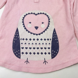 Girls Kids & Co, waffle long sleeve pyjama top, marks on cuffs, FUC, size 5,  