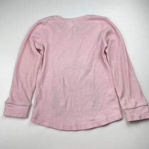Girls Kids & Co, waffle long sleeve pyjama top, marks on cuffs, FUC, size 5,  