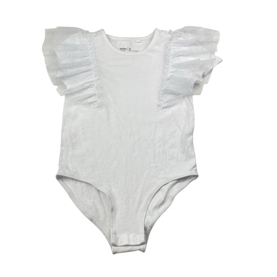 Girls Anko, stretchy tulle trim bodysuit, EUC, size 4,  