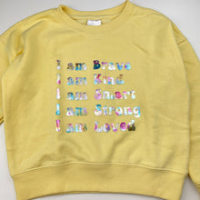 Load image into Gallery viewer, Girls Favourites, yellow fleece lined sweater / jumper, EUC, size 6,  