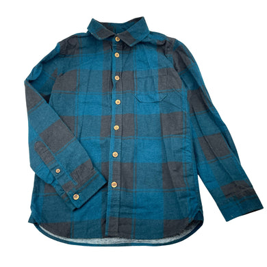 Boys KID, checked flannel cotton long sleeve shirt, EUC, size 8,  