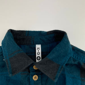 Boys KID, checked flannel cotton long sleeve shirt, EUC, size 8,  