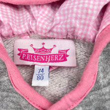 Load image into Gallery viewer, Girls P.EISENHERZ, fleece lined hooded sweater, GUC, size 0-1,  